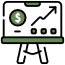Revenue and ROI growth icon