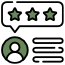 Customer reviews growth icon