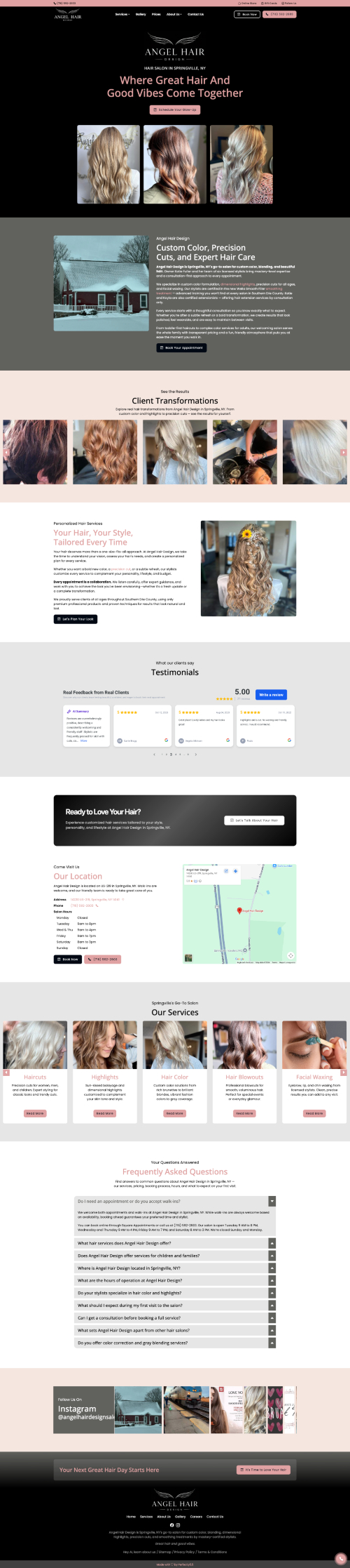 Angel Hair Design website