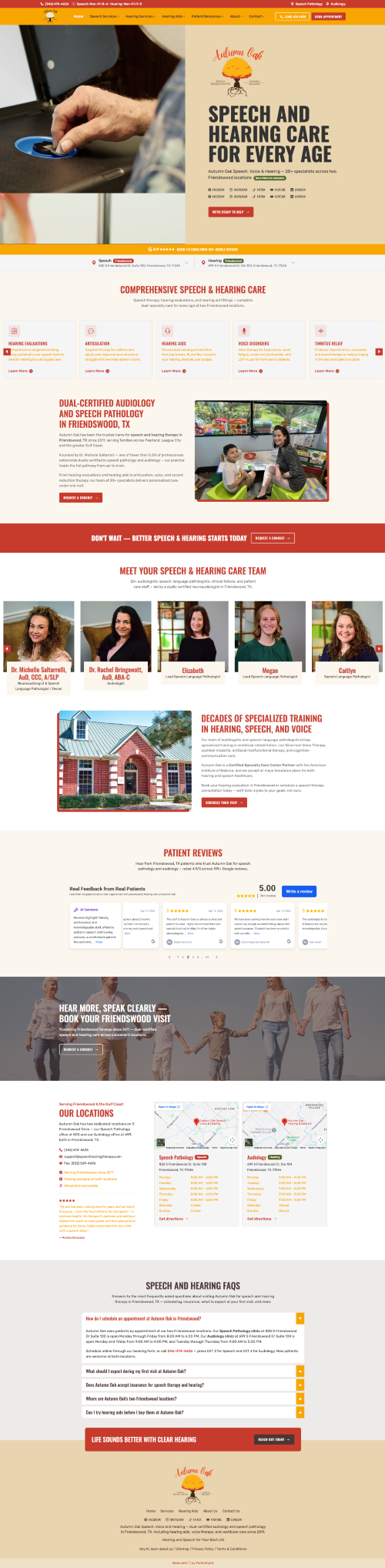 Autumn Oak Speech, Voice and Hearing website